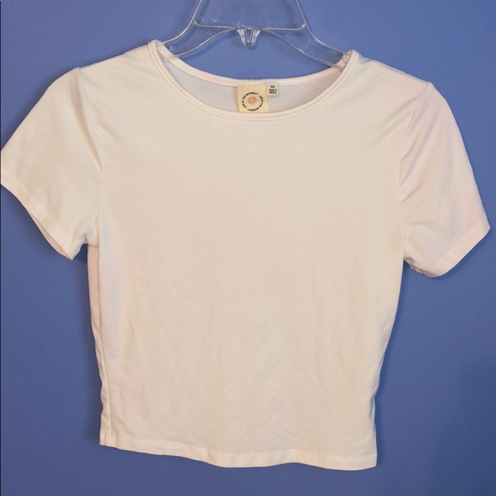 Free People white crop top